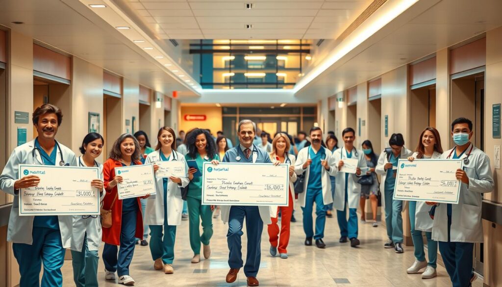 healthcare workers bonuses