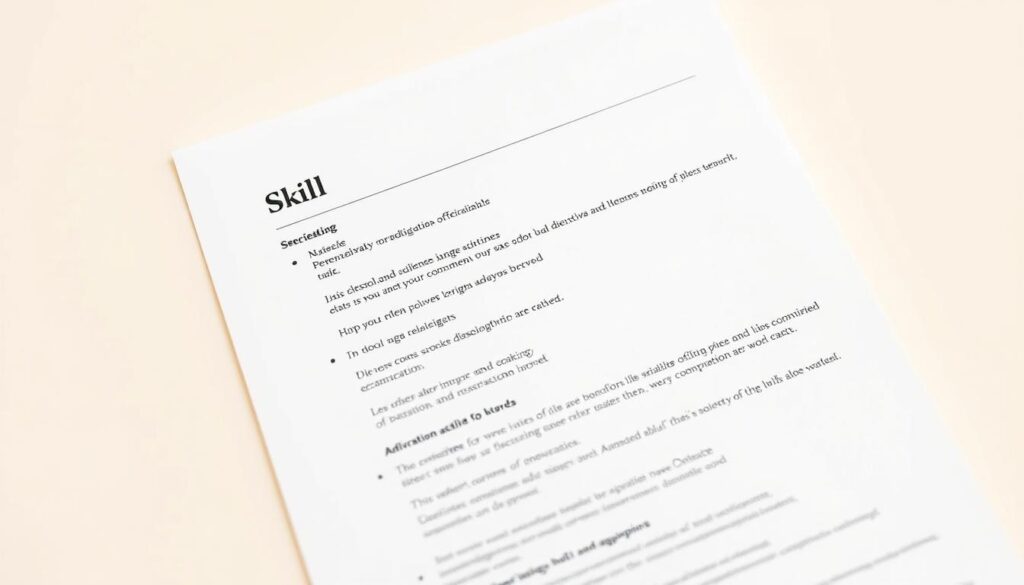 skills section example