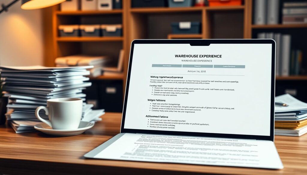 resume building for warehouse experience