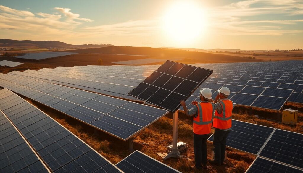 solar panel installation settings